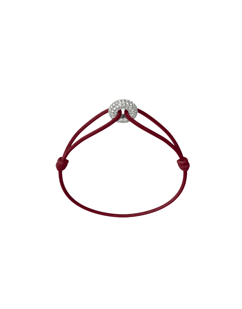 Mini Silver Soho Pavé Cord Bracelet