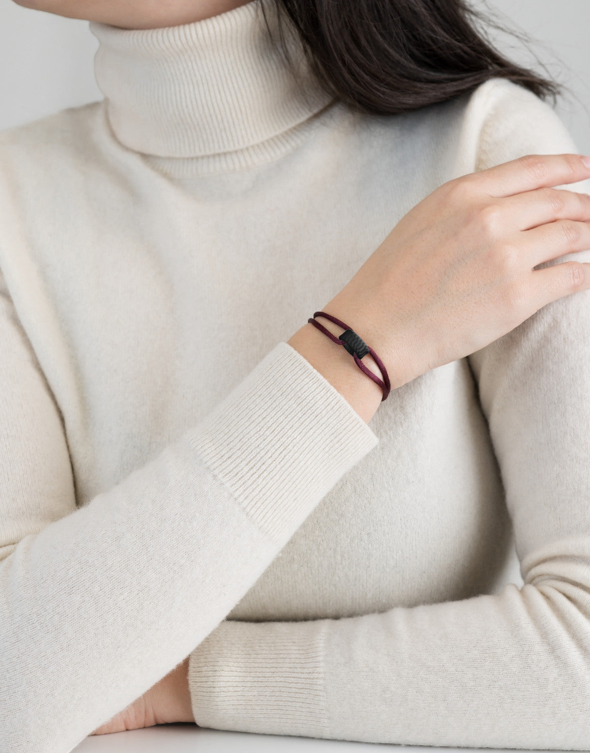 Carbon Regent Cord Bracelet