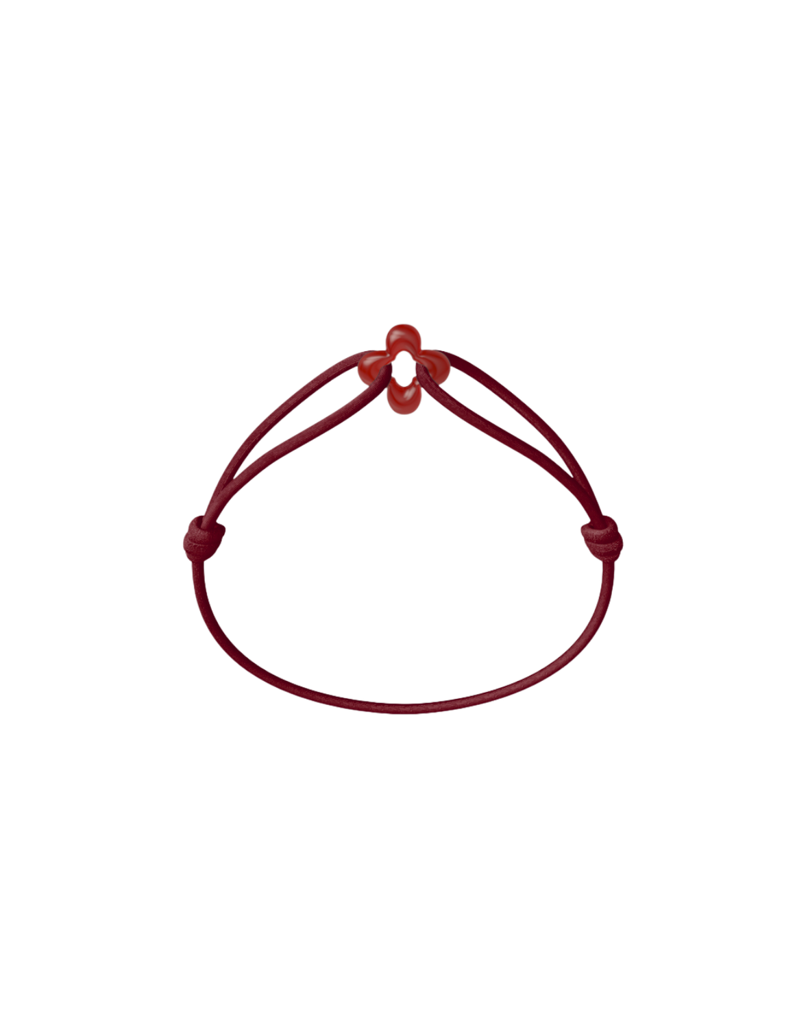 Mini Red Clover Cord Bracelet