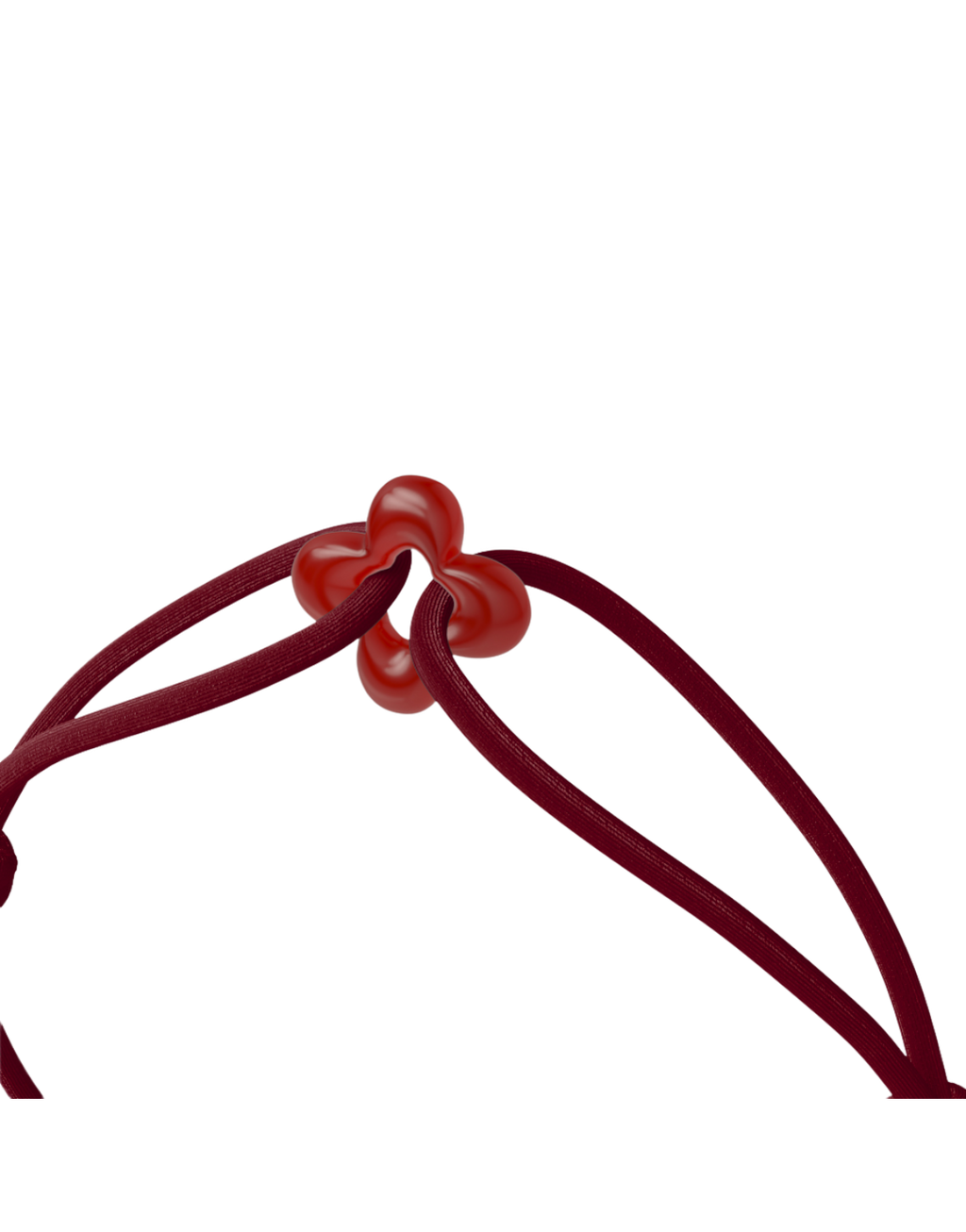 Mini Red Clover Cord Bracelet