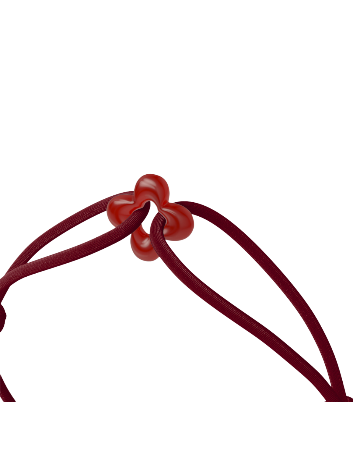 Mini Red Clover Cord Bracelet