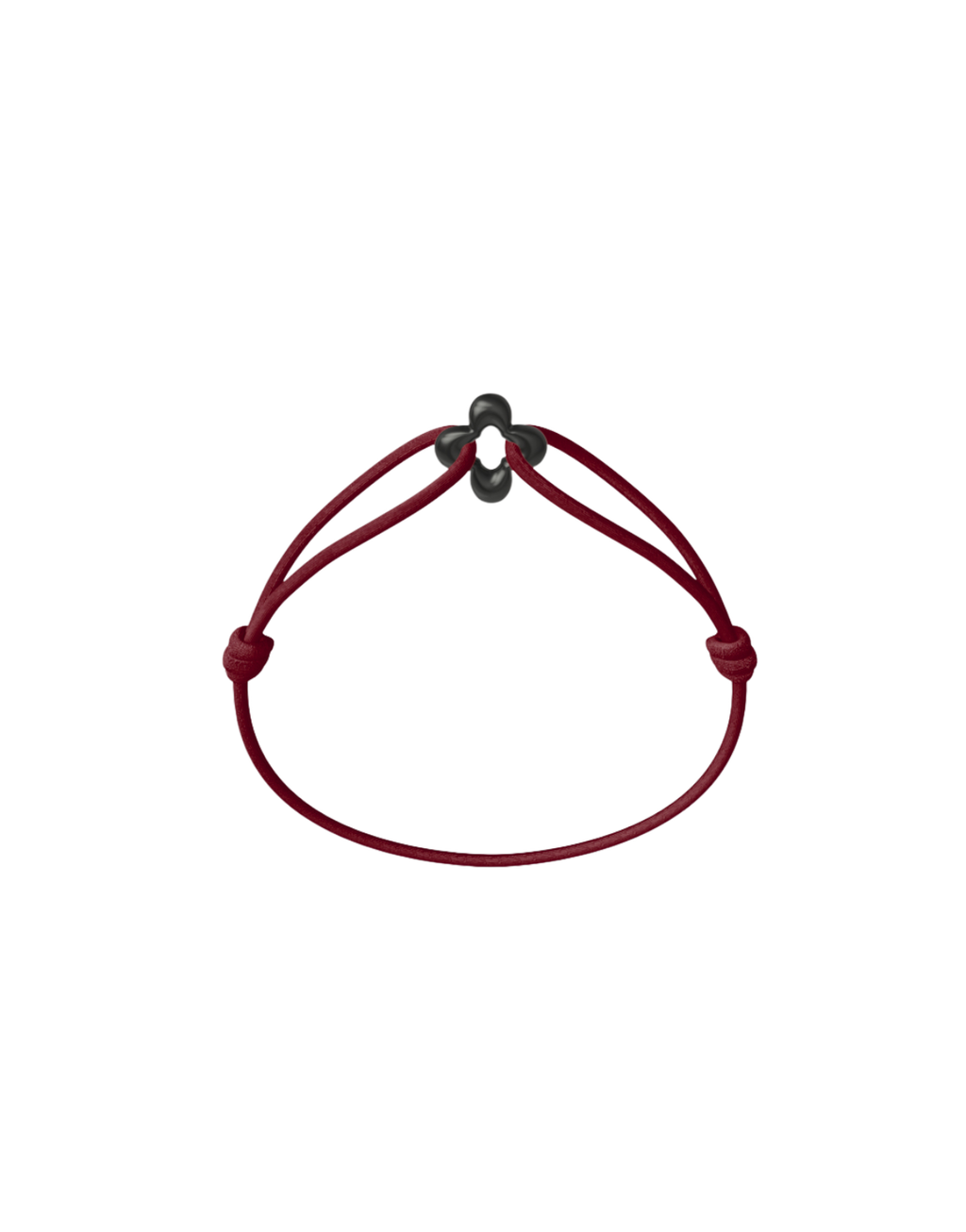 Mini Black Clover Cord Bracelet