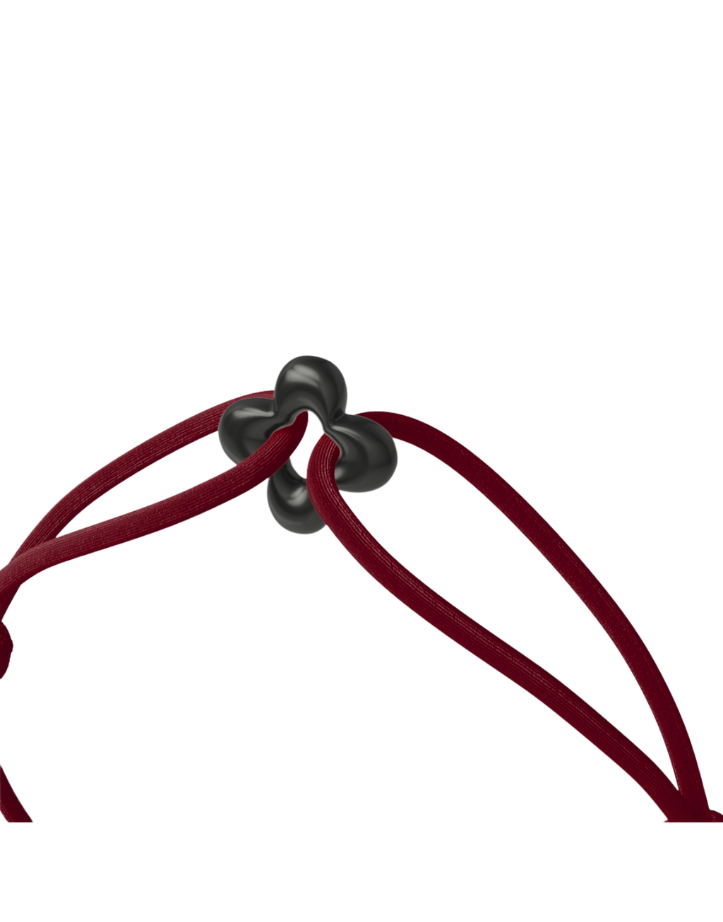 Mini Black Clover Cord Bracelet