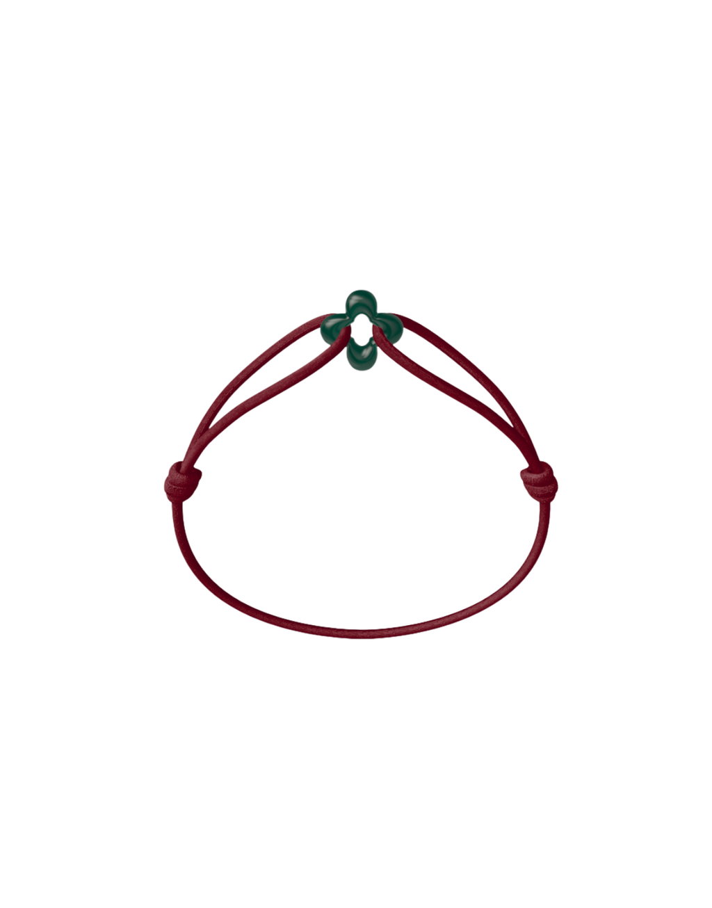 Mini Green Clover Cord Bracelet