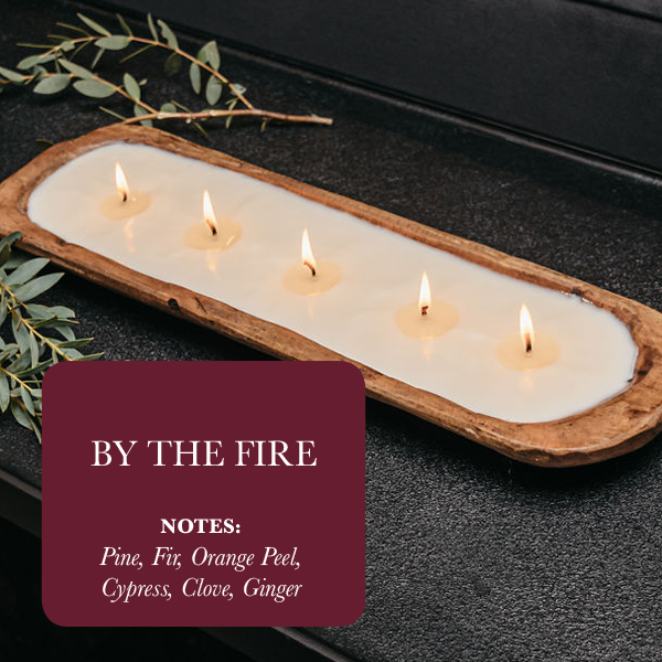 5 Wick Dough Bowl Soy Candle By The Fire