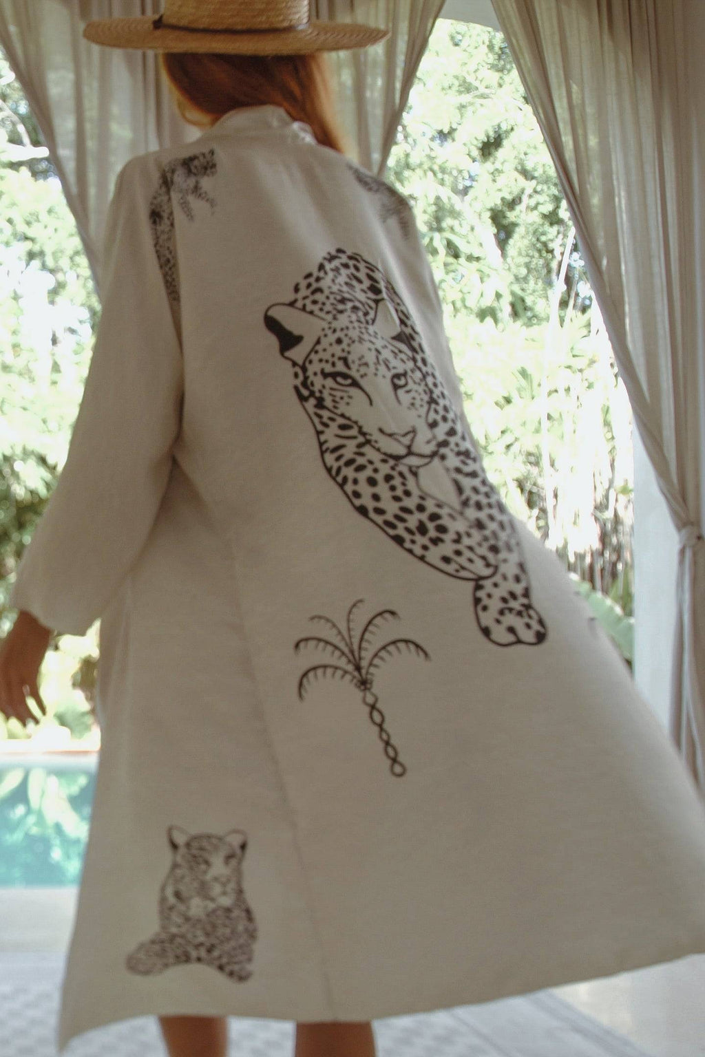 Royal Robe Jaguar Kimono in Sustainable Silk