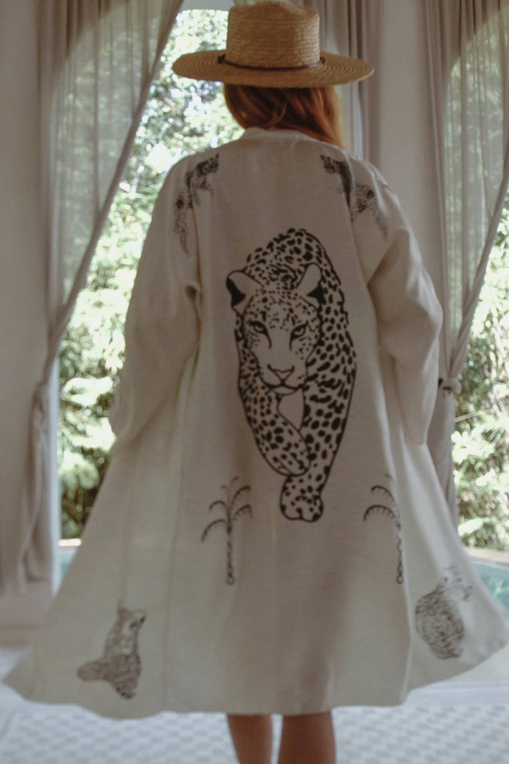Royal Robe Jaguar Kimono in Sustainable Silk