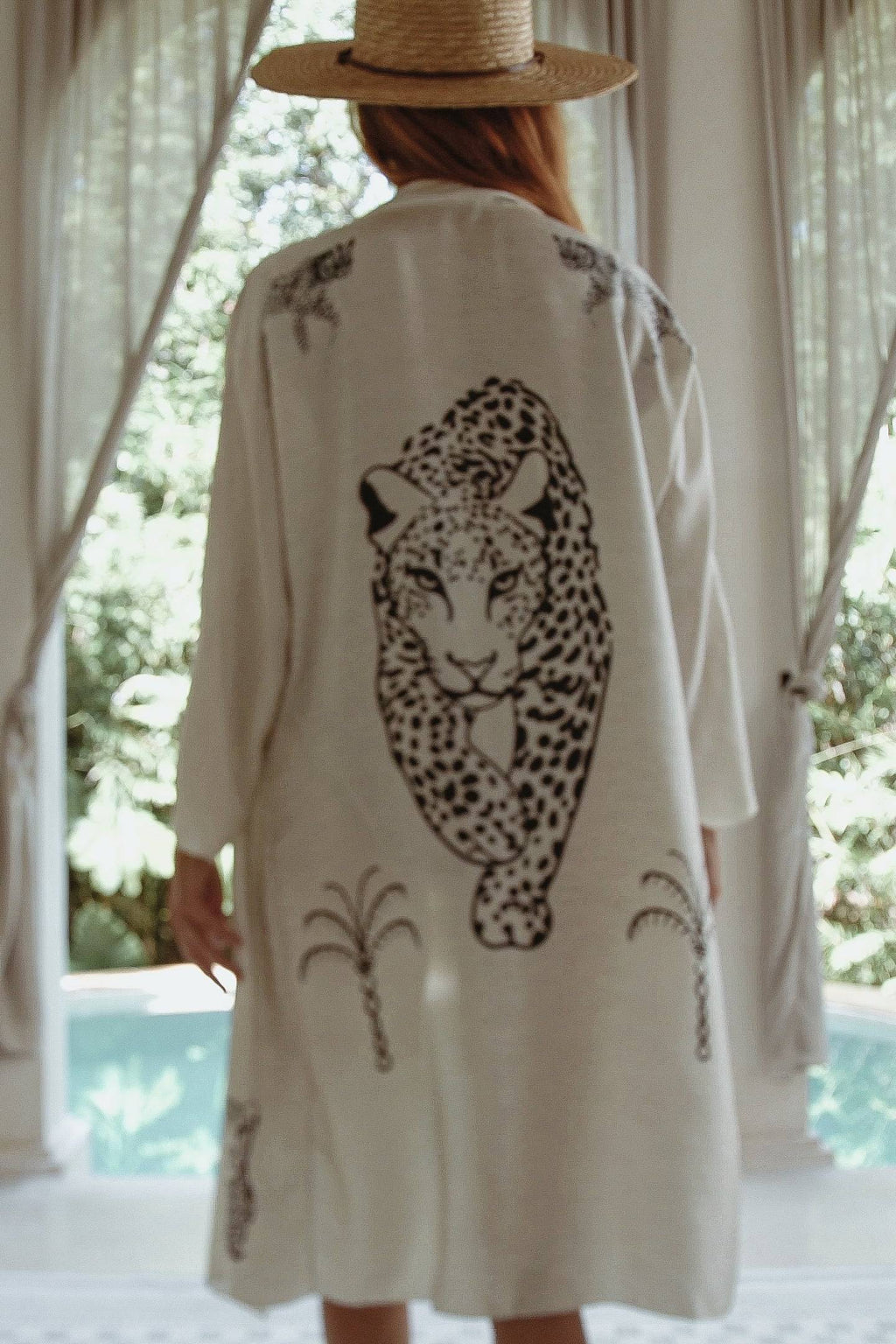 Royal Robe Jaguar Kimono in Sustainable Silk