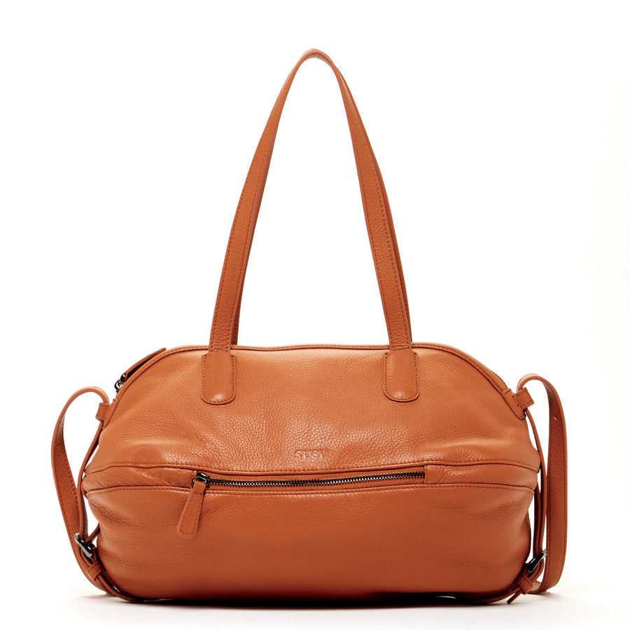 Brown Leather Satchel Shoulder Bag