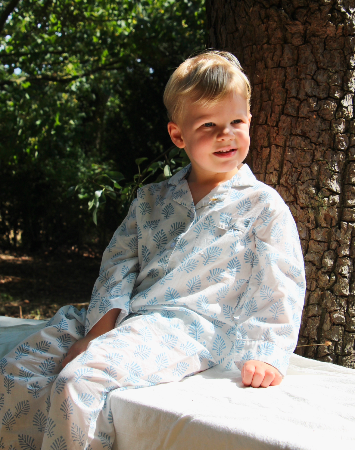 Sky Blue Leaf Pyjamas