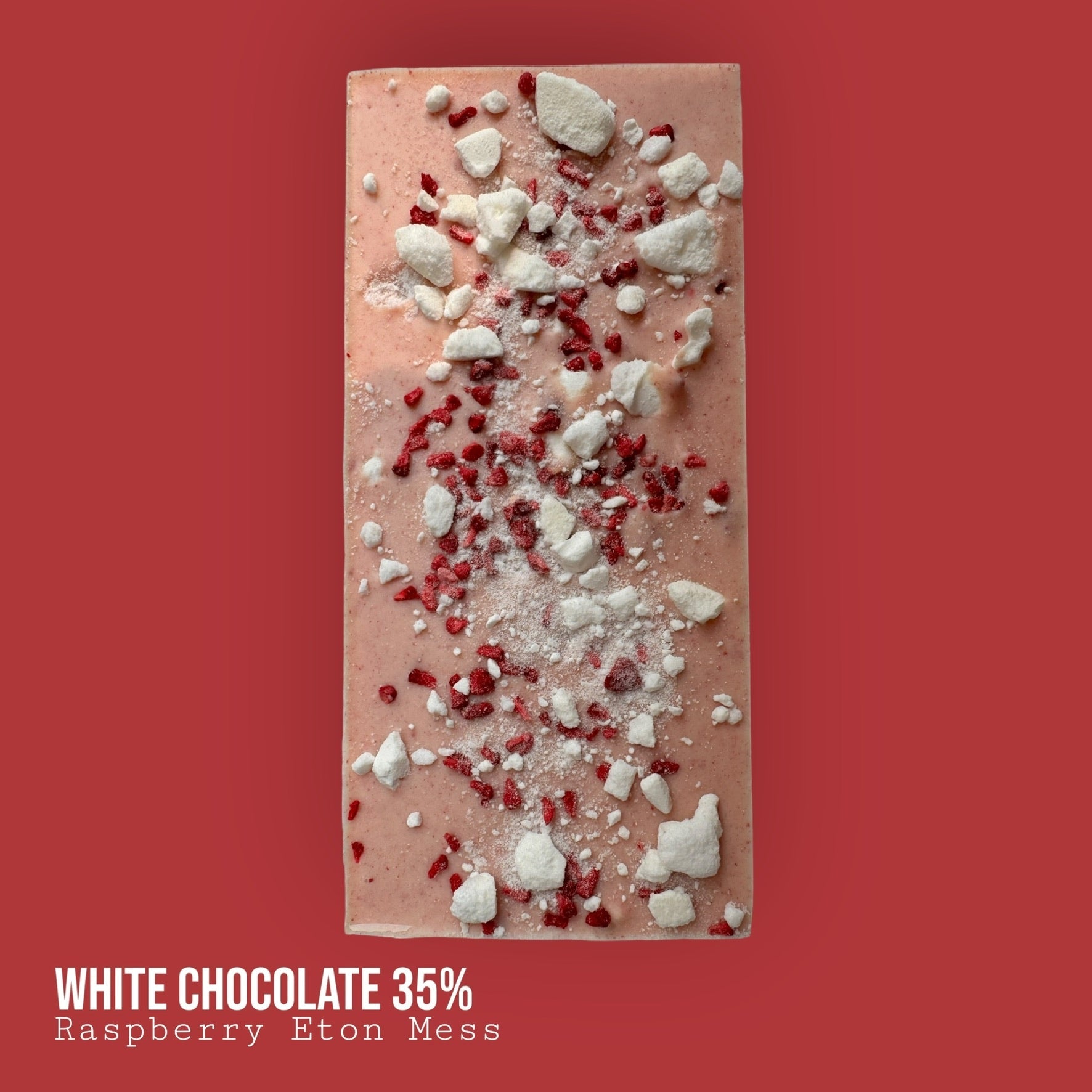 White 35% Raspberry Eton Mess Bar 110g