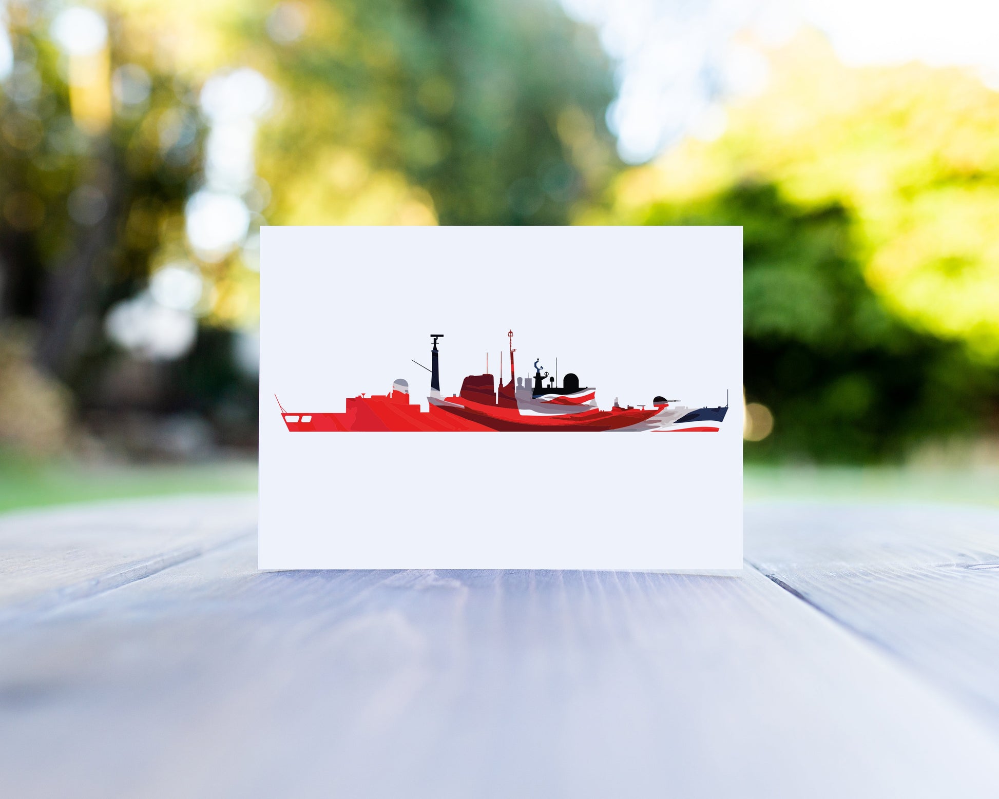 Union Flag Type 42 Destroyer Greeting Card