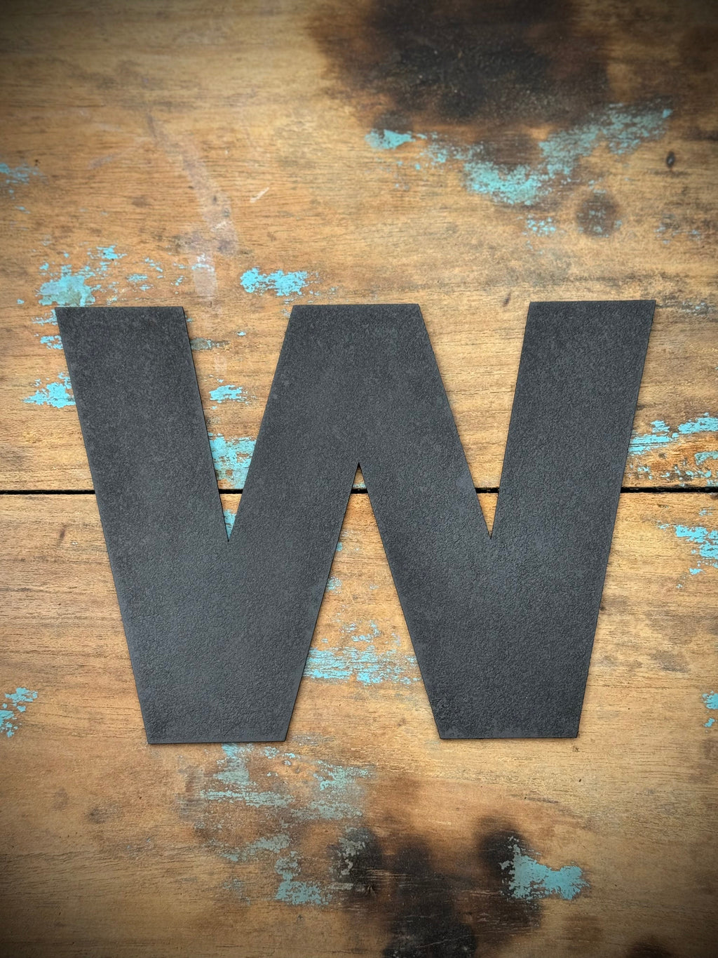 12" and 5" Black Fat Font Metal Letters.