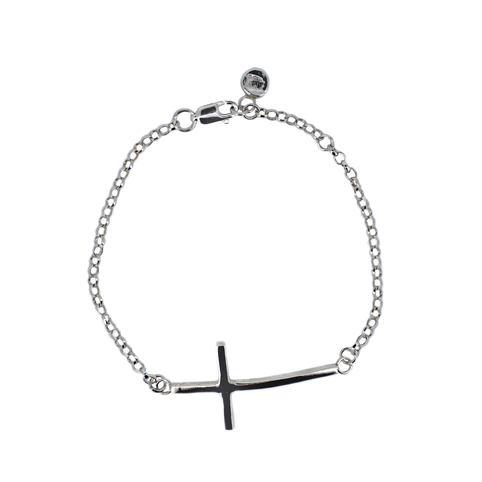 Sterling Silver Cross Bracelet
