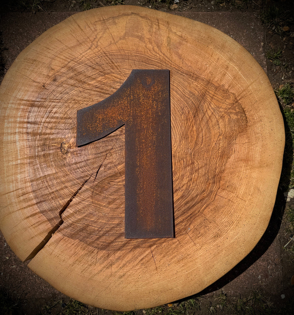 12" Rusty Fat Font Metal Letters A-Z 0-9.