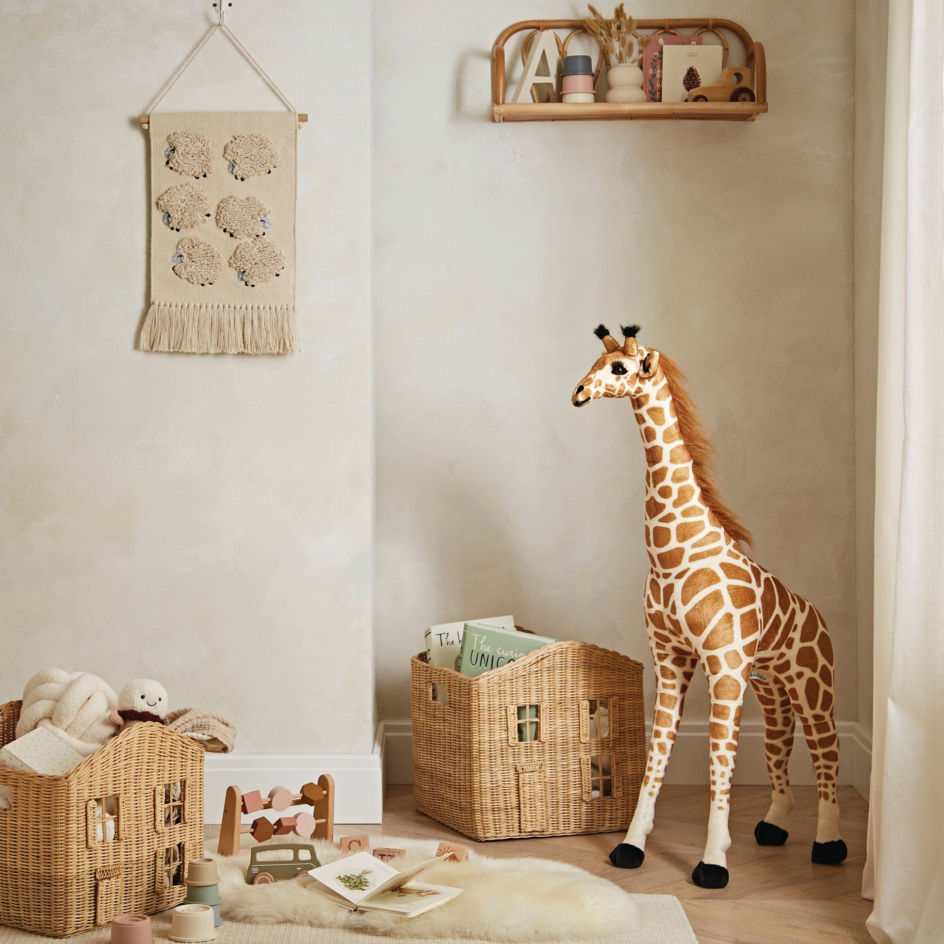 CuddleCo Standing Giraffe Stuffed Animal Toy For Kids