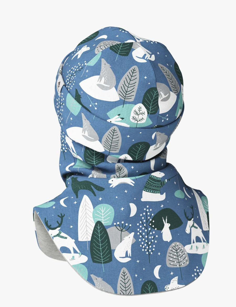 Winter-Proof Kids Balaclava – Dual Merino Wool Lining, 2in1 Hat & Scarf by Breden at brixbailey.com