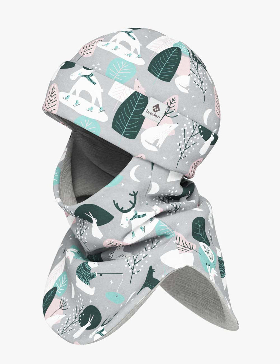 Winter Kids Balaclava – Double Merino Lining, Hat & Scarf Combo by Breden at brixbailey.com