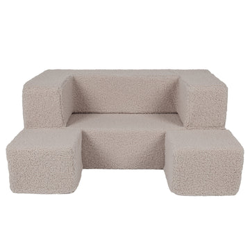 Cute & Functional MeowBaby® Children's Sofa with Poufs by MeowBaby at www.brixbailey.com