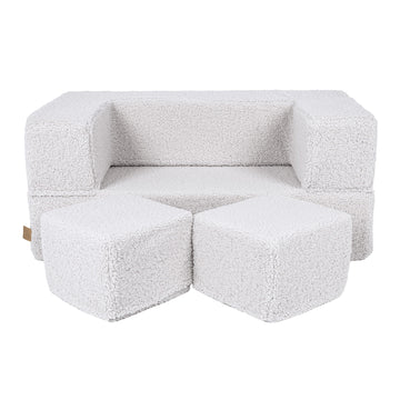 MeowBaby® Children's Sofa with Poufs – Playful & Convertible by MeowBaby at www.brixbailey.com