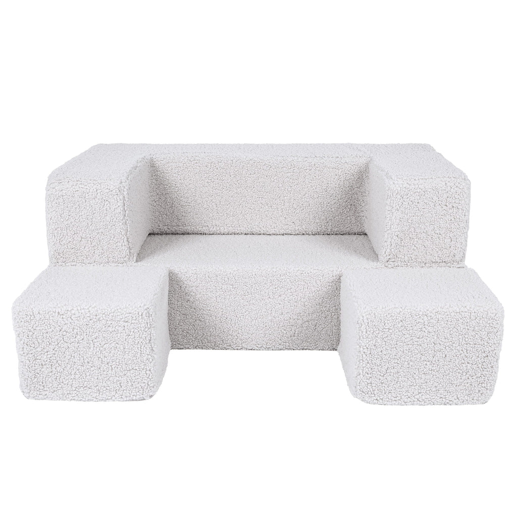 Cute MeowBaby® Children’s Sofa with Poufs – Playful & Convertible by MeowBaby at www.brixbailey.com