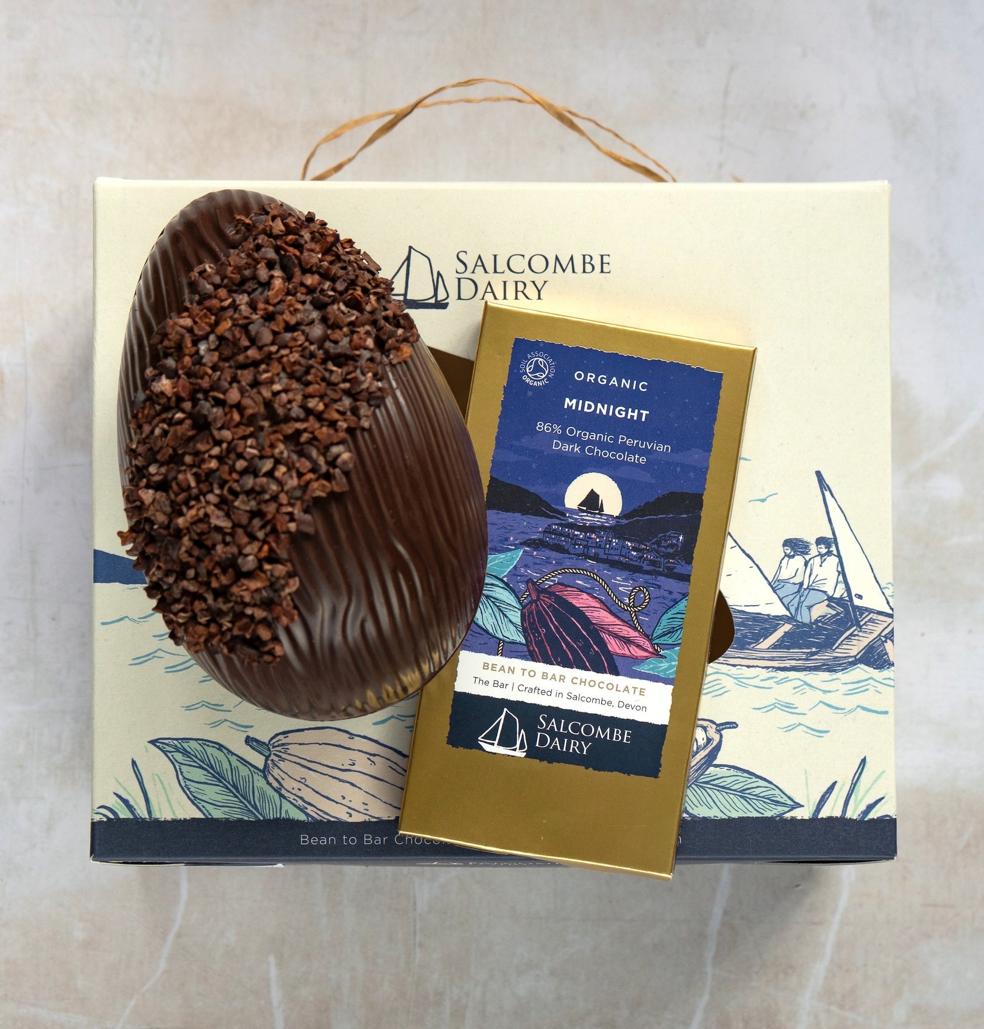 Vegan Friendly Organic Dark Chocolate Cacao Nibs Easter Egg