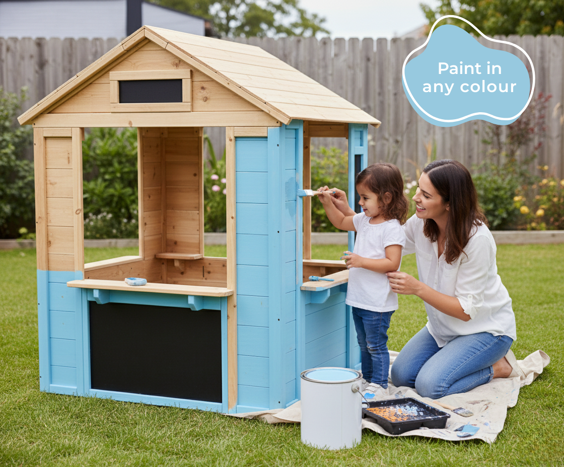 Wooden Café Shop Playhouse for Kids