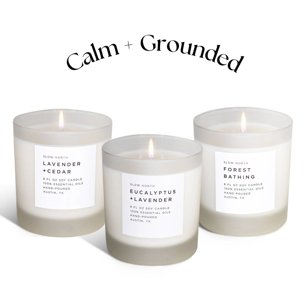 Calm and Grounded Trio Signature Candle Bundle