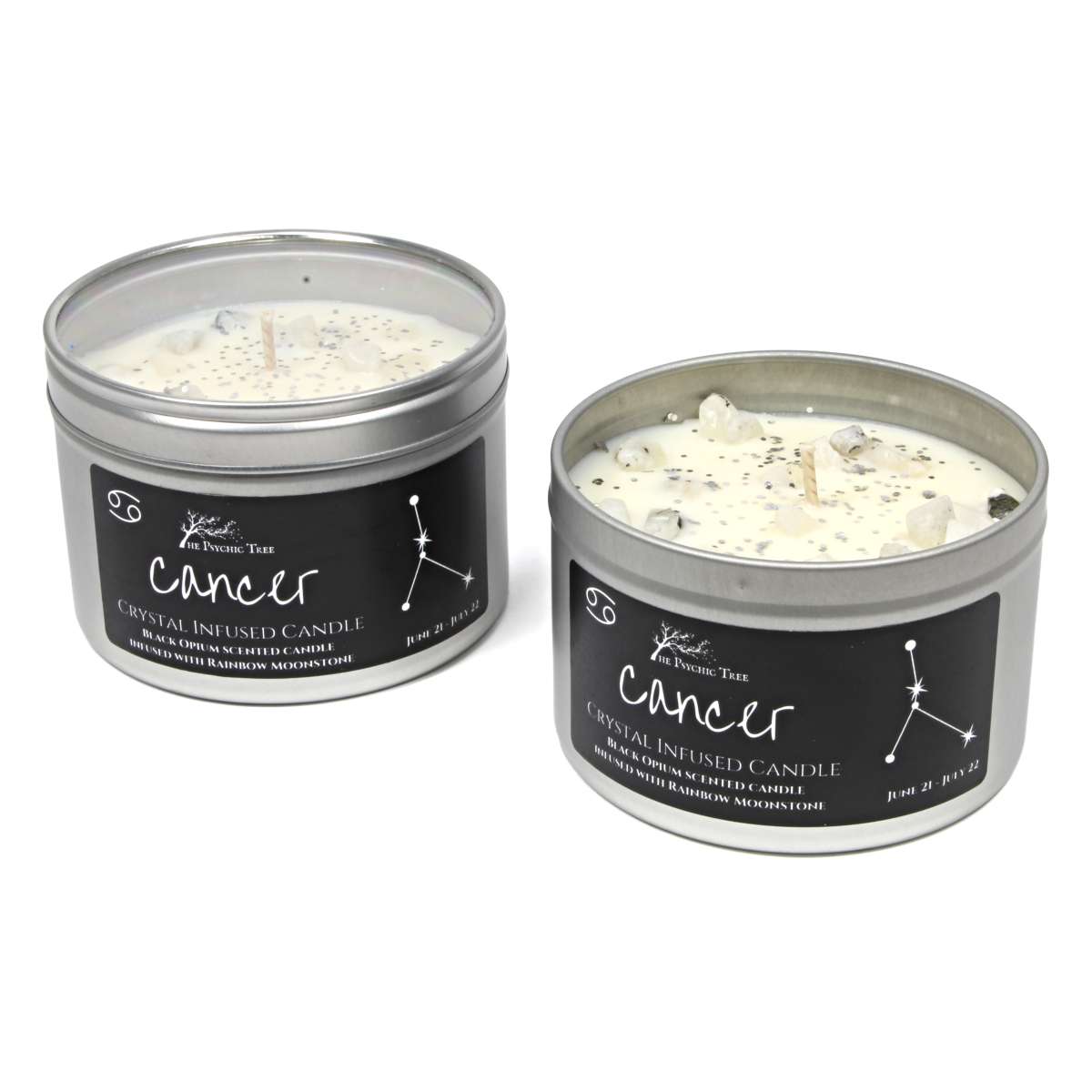 Cancer Zodiac Scented Candle with Crystal and Jewellery