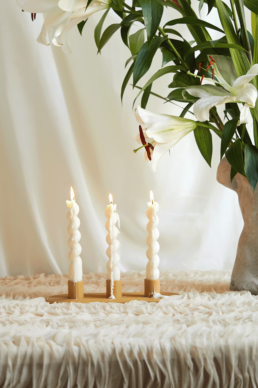 Minimalist Triple Candle Holder