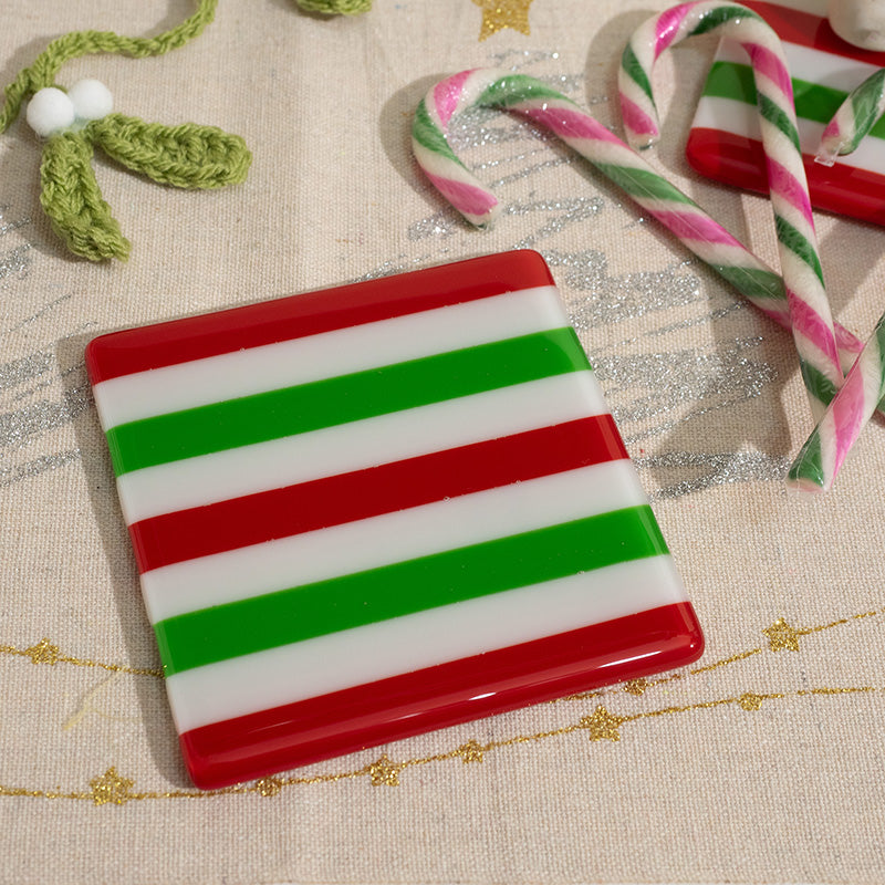 Candy Cane Striped Coaster - Oceanside Collection