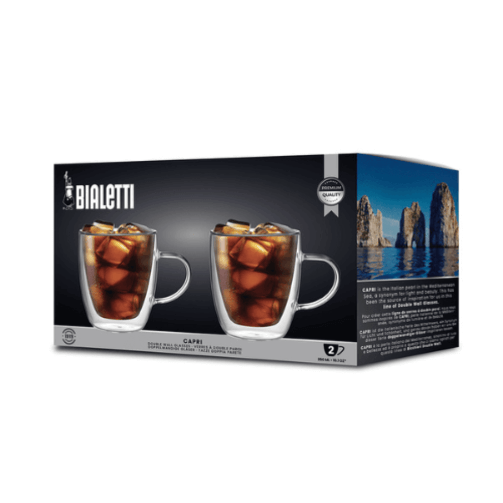 Double Walled Glass Mugs 350ml Set of 2