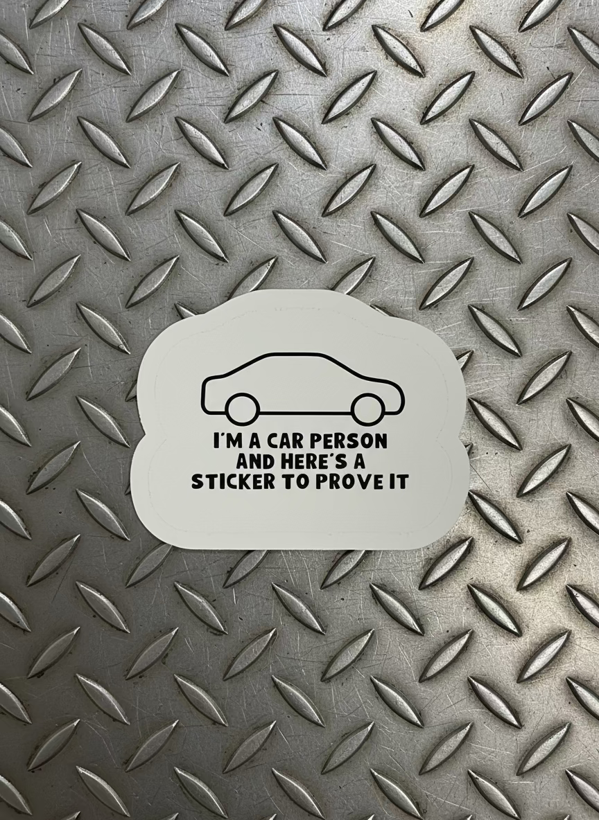 I'm A Car Person Sticker