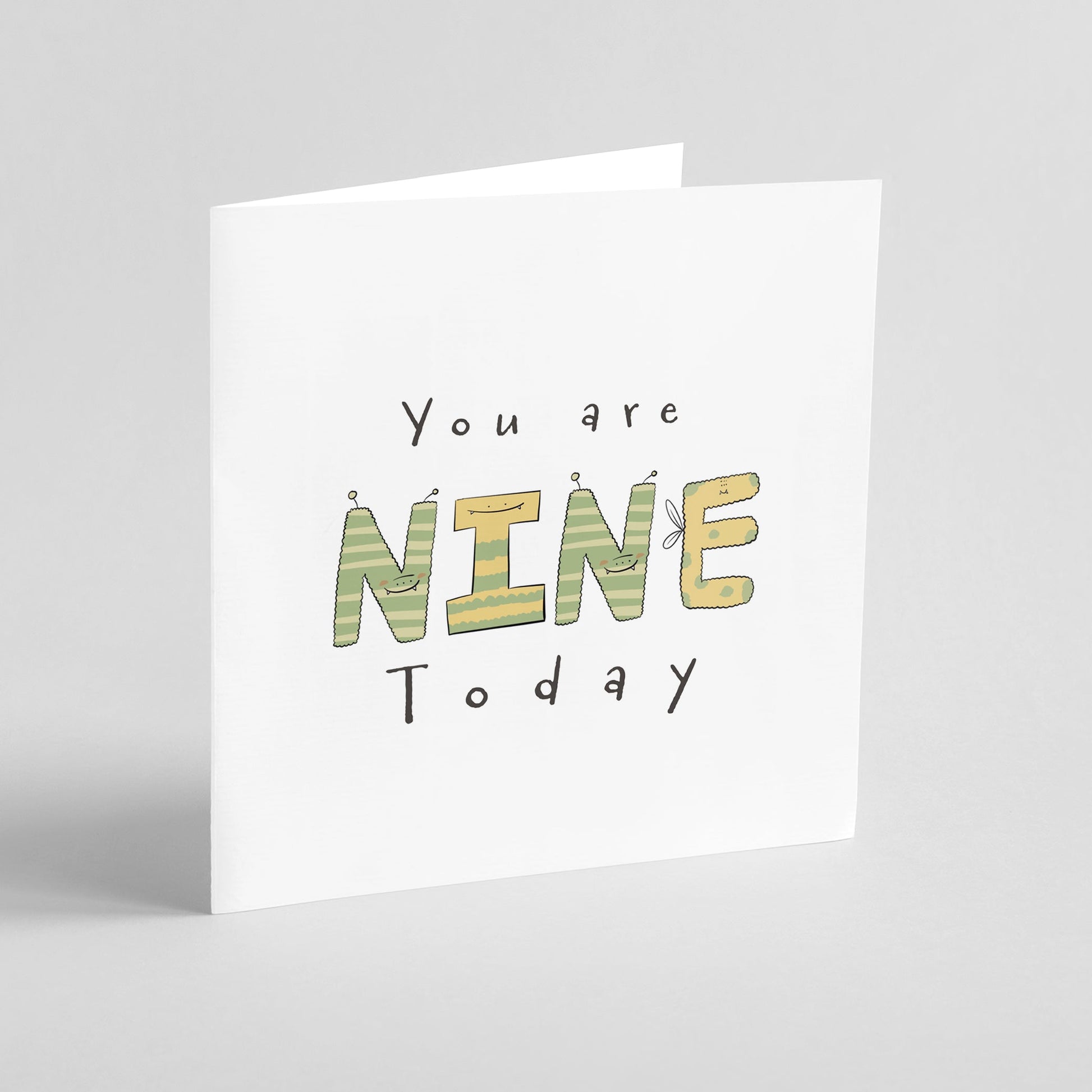 You Are 9 Today – Fun Monster Milestone Birthday Card