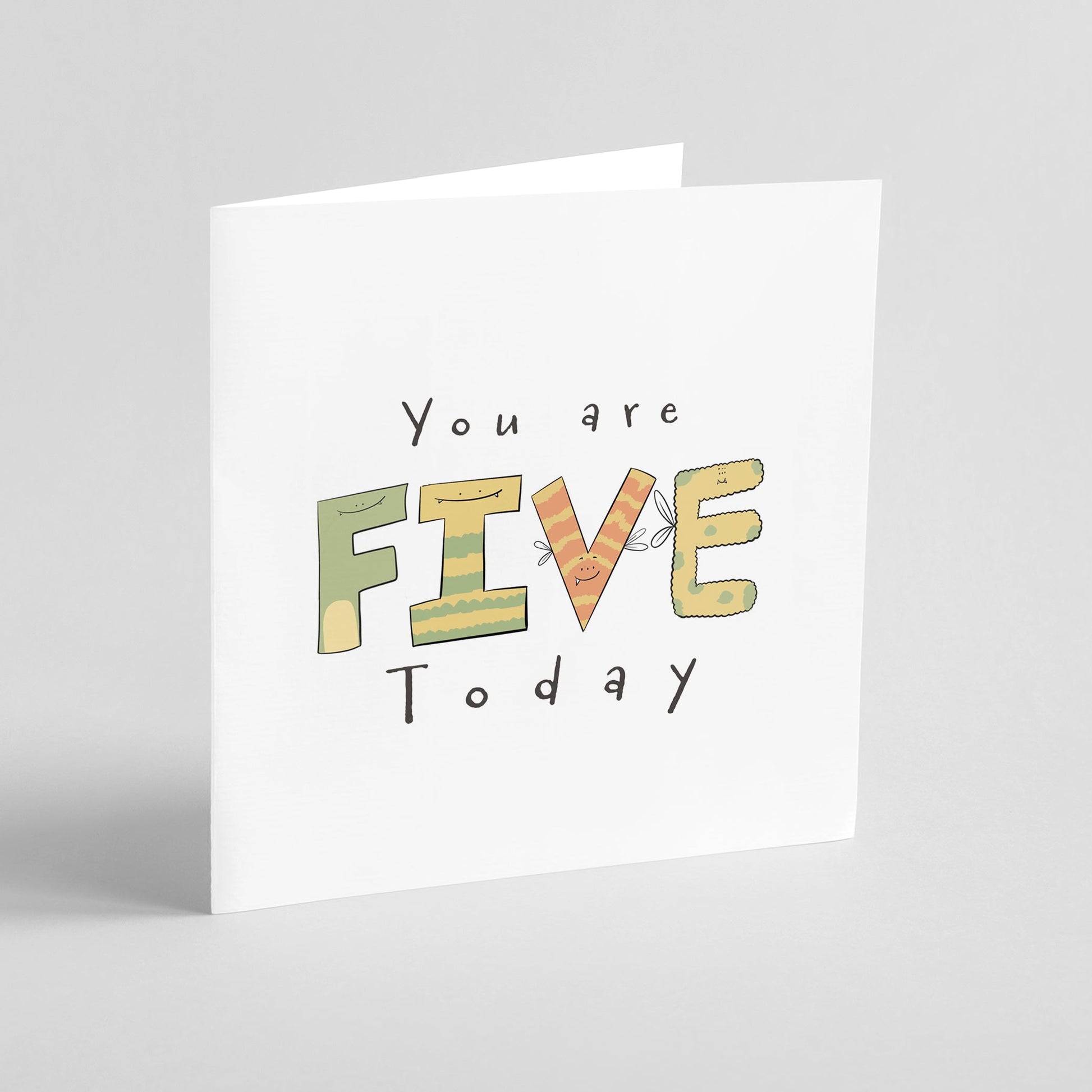 You Are 5 Today – Fun Milestone Card for Kids