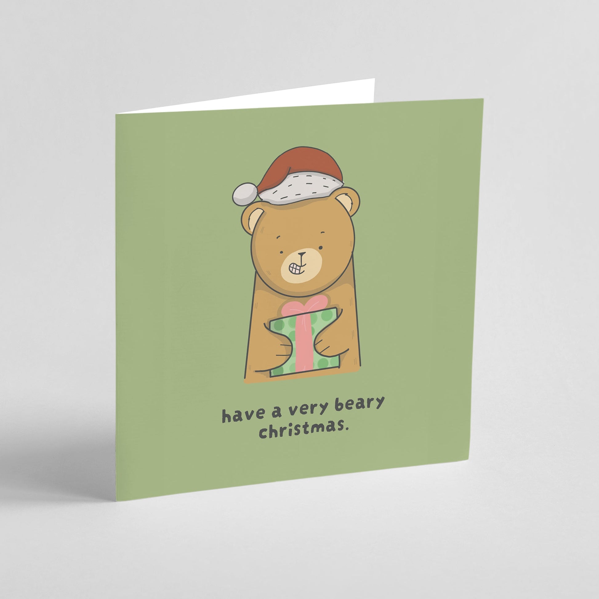 Beary Christmas - Cute Holiday Card