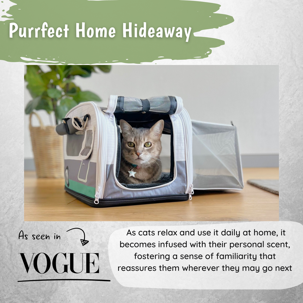 THE BABY BLUE ROAMER - KITTYRAMA CAT CARRIER & HIDEAWAY