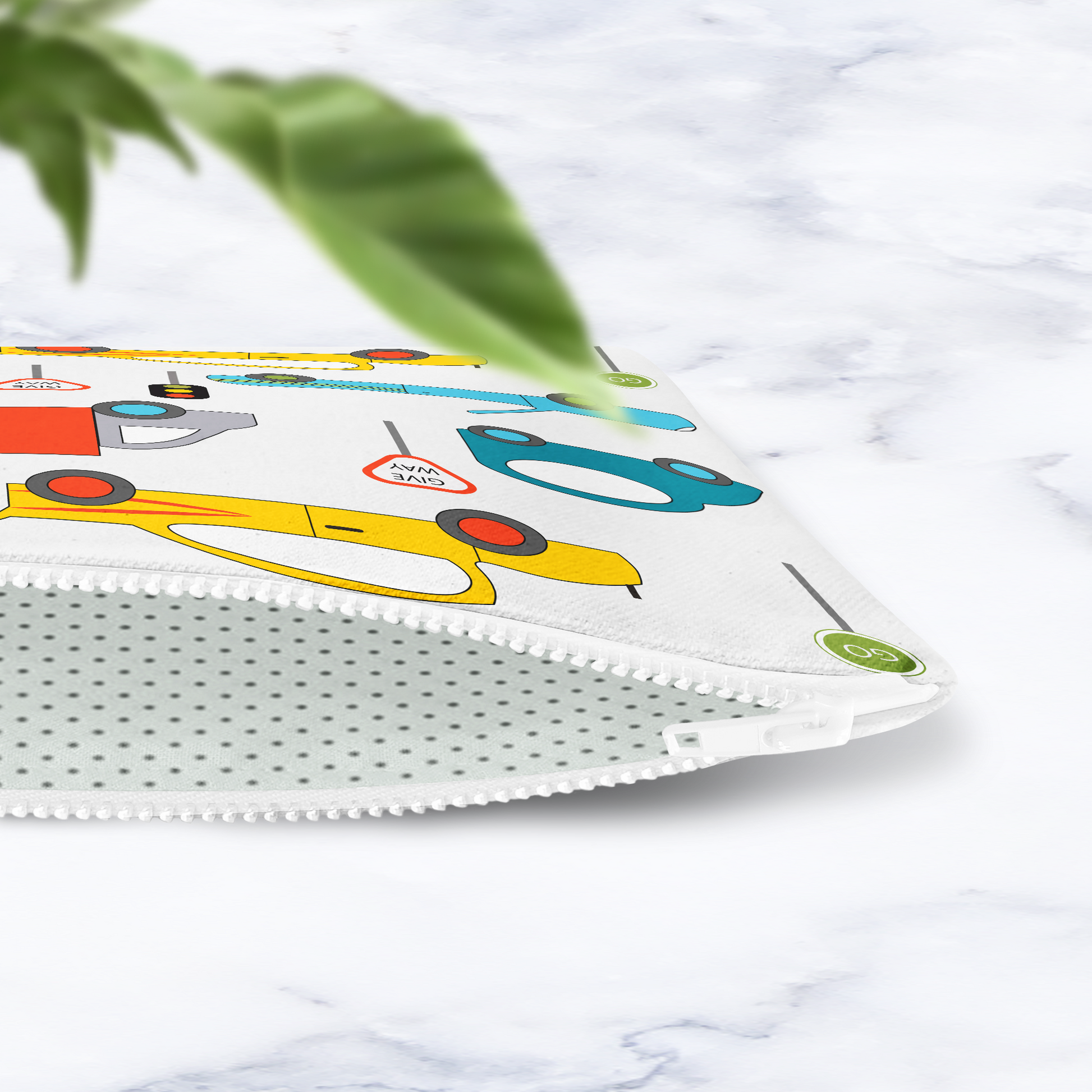 Cars Makeup Bag - Handmade Cosmetic Pouch