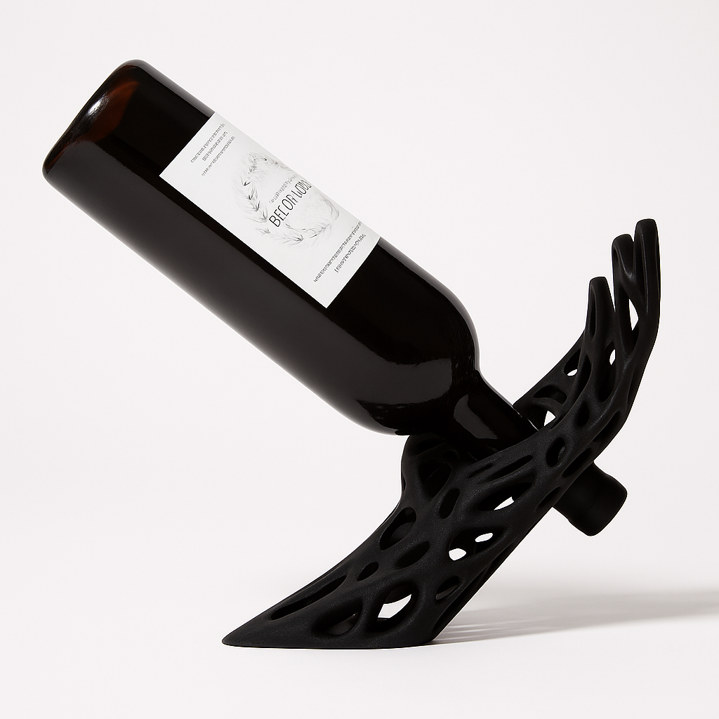 Flow | 3D Printed Balancing Wine Bottle Holder