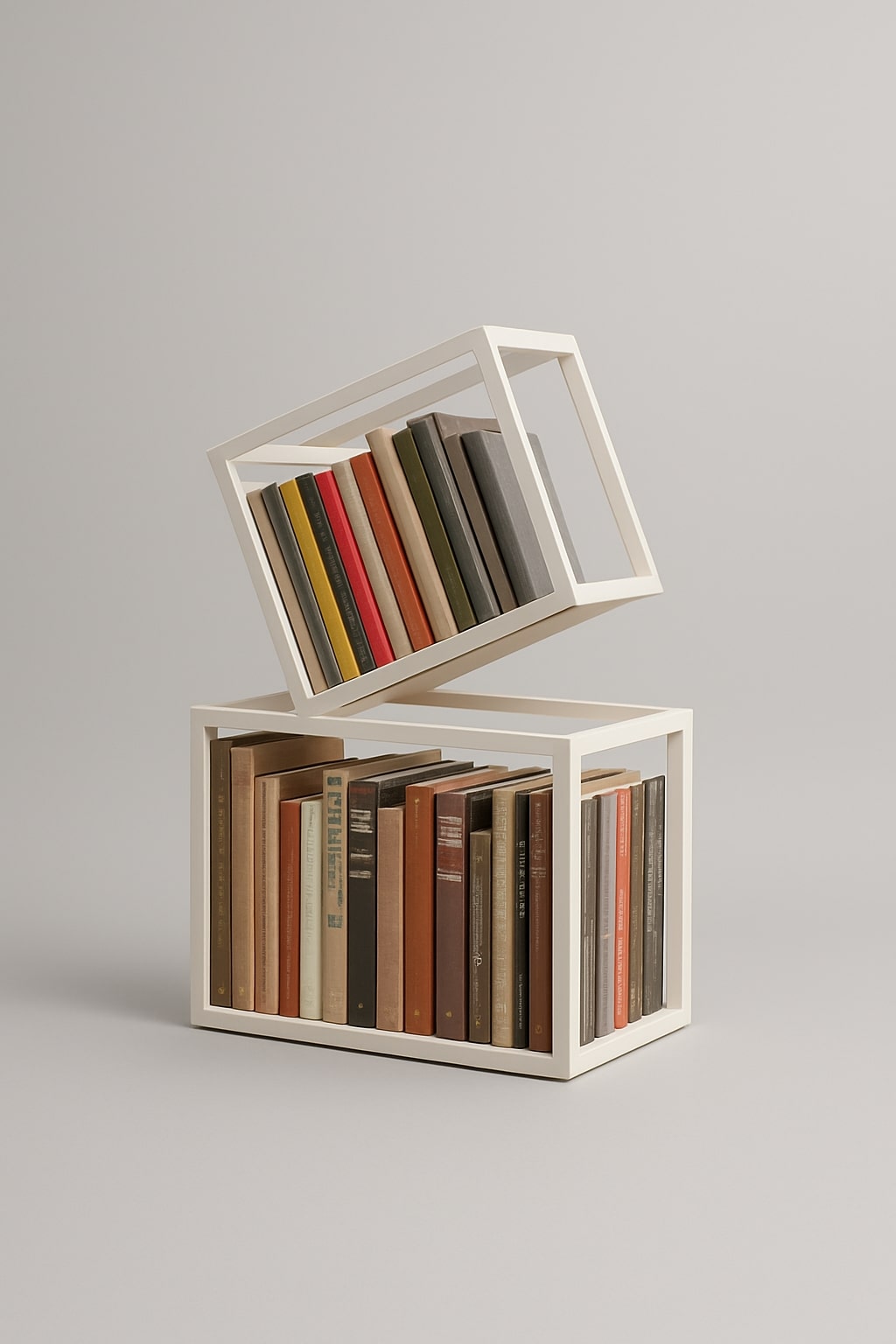 Rotating Cube Bookshelf