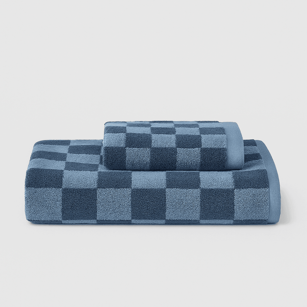 Checkerboard Bath Towels