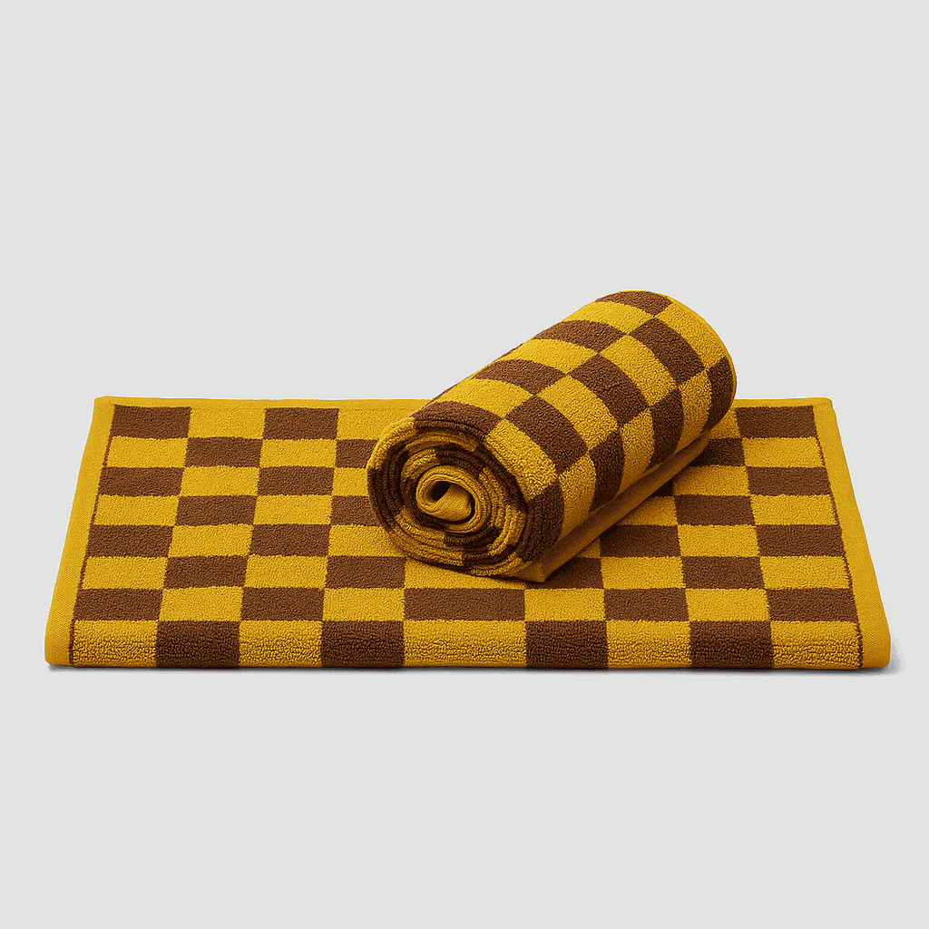 Checkerboard Bath Towels