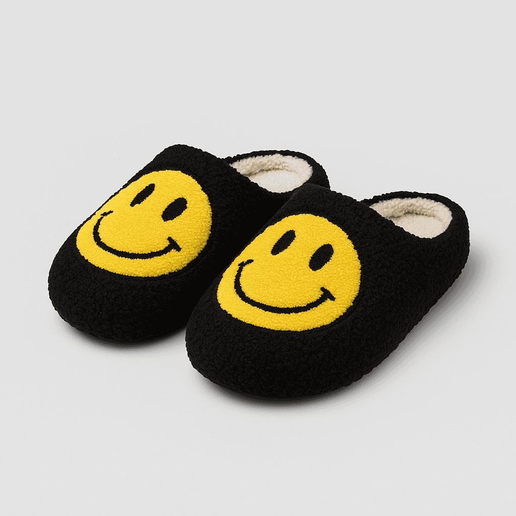 Smiling Slippers Cozy Comfort Faux Fur