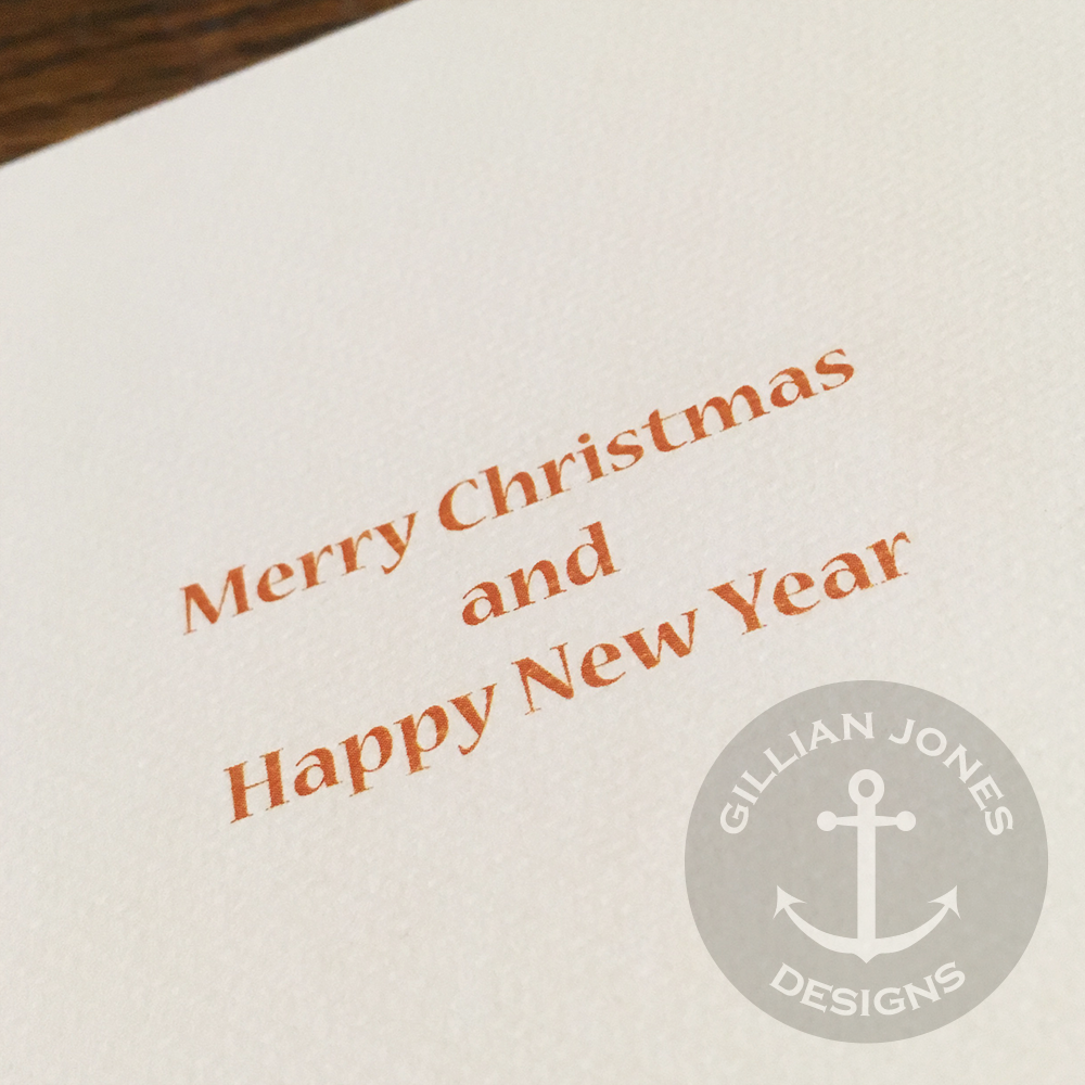 Robin and Anchor Christmas Card