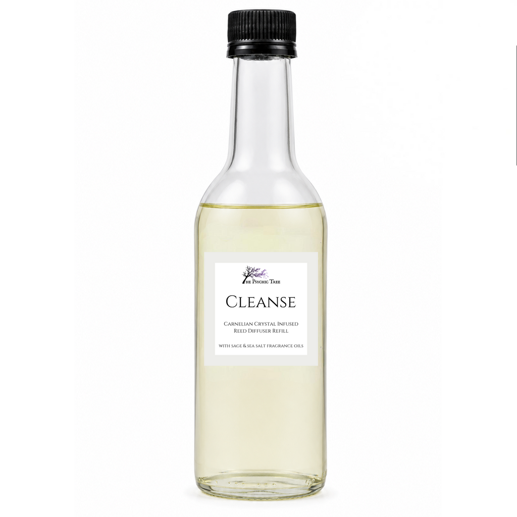 Cleanse Crystal Infused Reed Diffuser with Carnelian and Sage Sea Salt