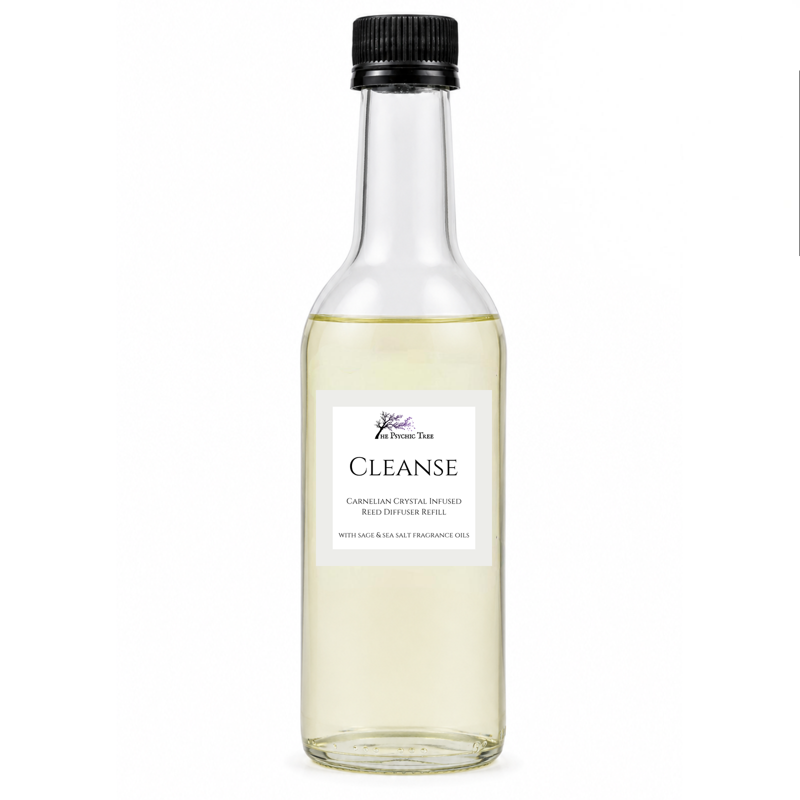 Cleanse Crystal Infused Reed Diffuser with Carnelian and Sage Sea Salt