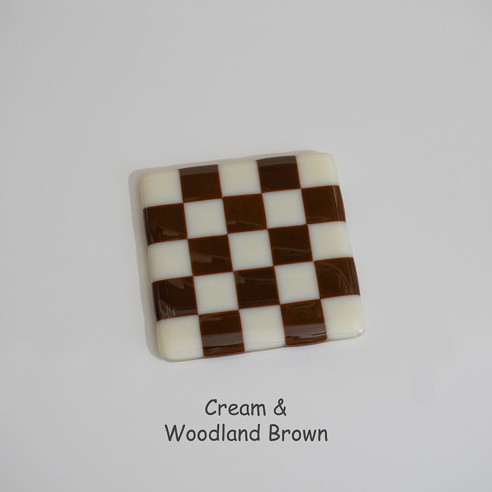 10cm Chequered Dual Coloured Coaster - Bullseye Collection