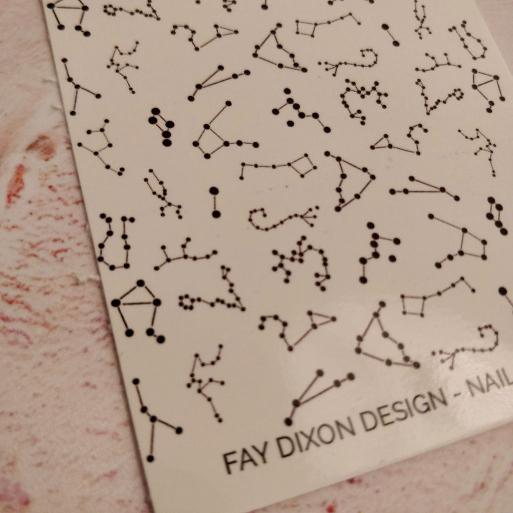 Constellation Waterslide Nail Decals