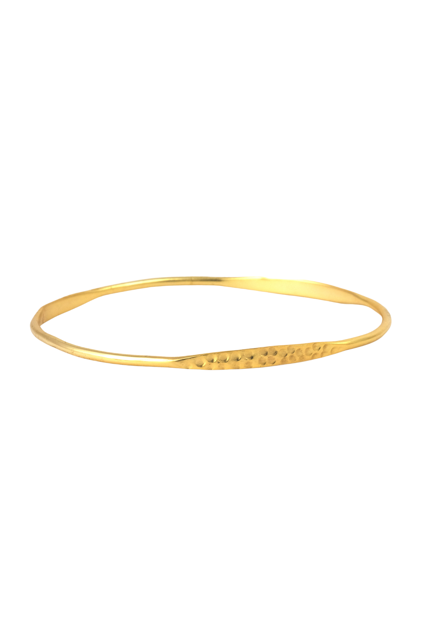 Gold Textured Slip On Bracelet