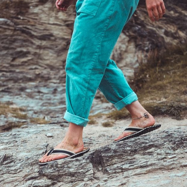 Corker Flip Flops Women's Black